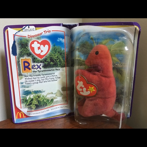 Ty Other Teenie Beanie Baby Rex From Mcdonalds Collection